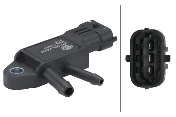 Capteur De Pression Des Gaz D'échappement HELLA 6PP 009 409-681 - 3 Pôles Vissé - Compatible Scania Et Autres - 4