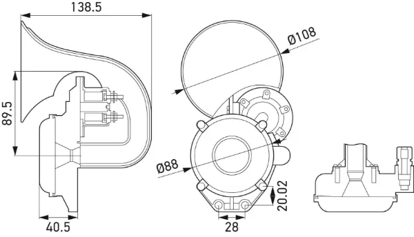 Claxon 3PA013410011 HELLA