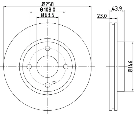 Disco de freno 8DD355115371 HELLA