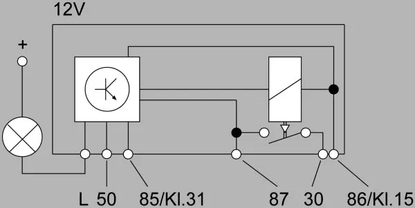 Relé de bujía de precalentamiento Renault 21 B48