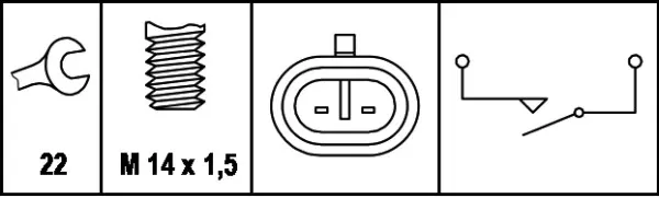 Sensor de marcha atrás 6ZF008621011 HELLA