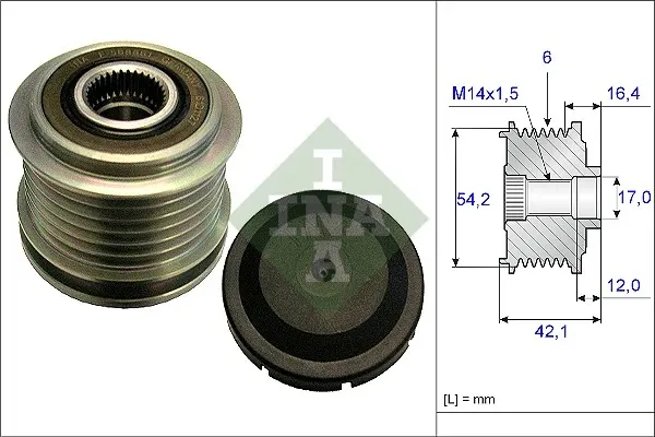 Polea alternador 535018110 INA