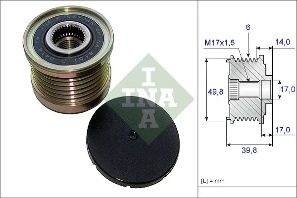Polea alternador 535014610 INA