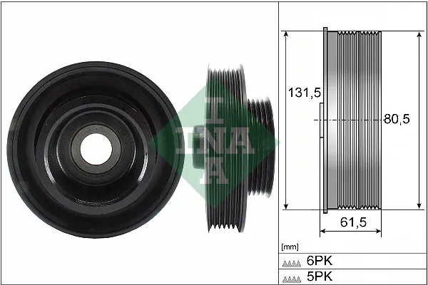 Polea de cigüeñal 544014110 INA