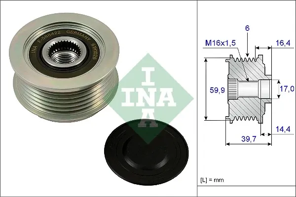 Polea alternador 535024110 INA