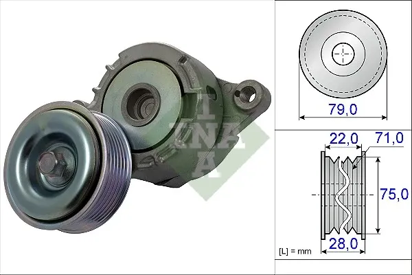 Tensor de correa poli V 534050810 INA
