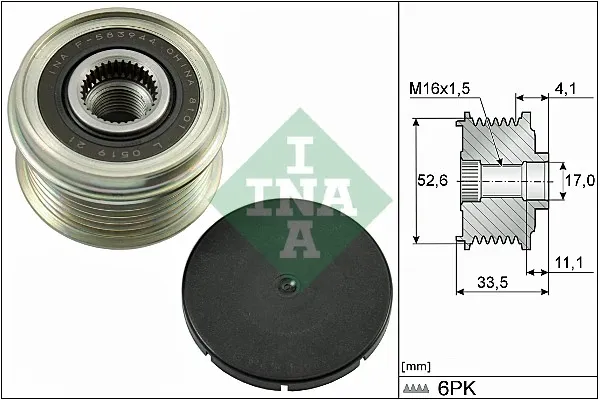 Polea alternador 535002510 INA