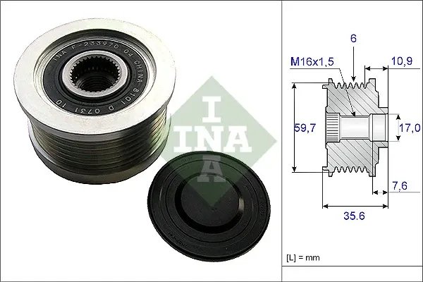 Polea alternador 535004610 INA
