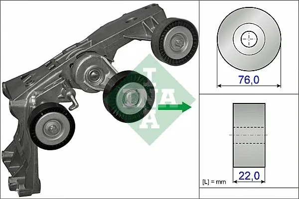 Tensor de correa poli V 534043110 INA