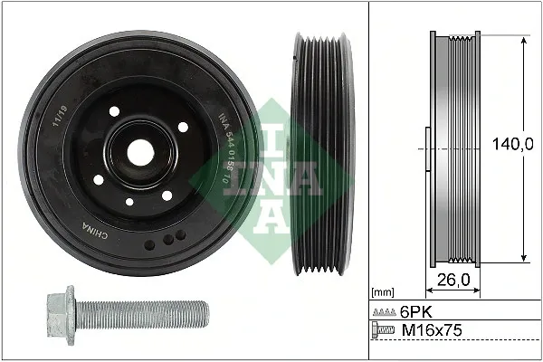 Polea de cigüeñal 544015820 INA