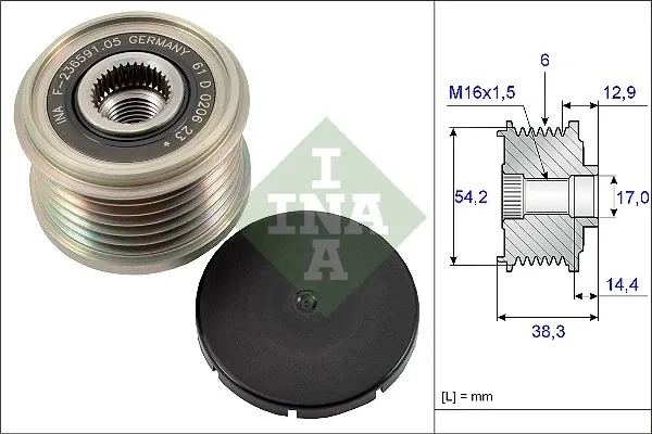 Polea alternador 535019410 INA