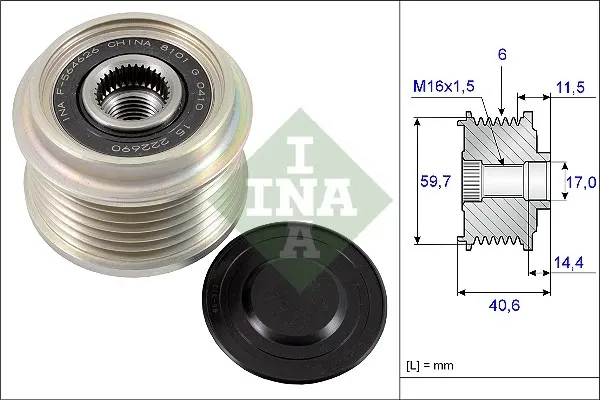 Polea alternador 535022710 INA