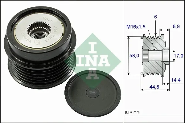 Polea alternador 535027110 INA