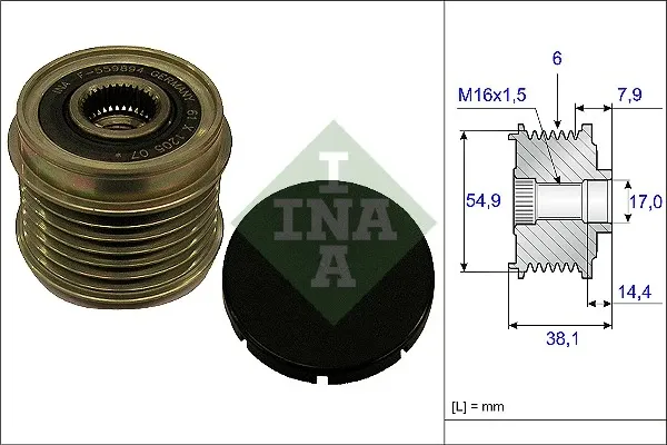 Polea alternador 535017610 INA