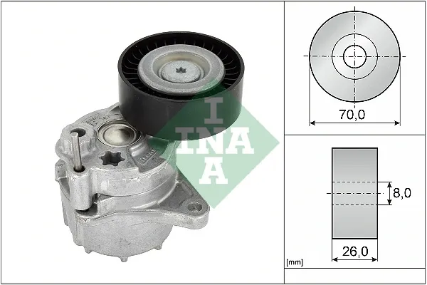 Tensor de correa poli V 534048110 INA