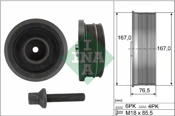 Polea de cigüeñal 544008220 INA