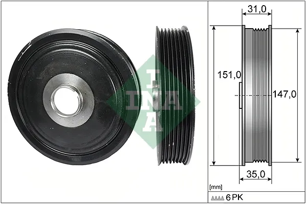 Polea de cigüeñal 544011010 INA