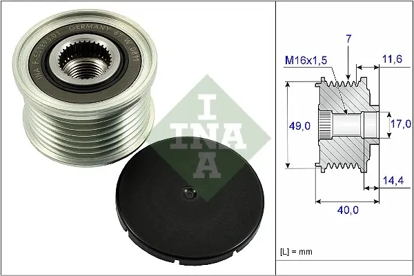 Polea alternador 535025410 INA