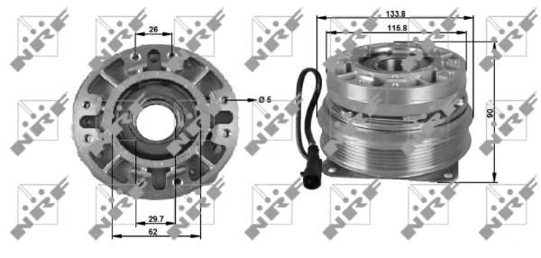 Embrague viscoso de ventilador 49702 NRF