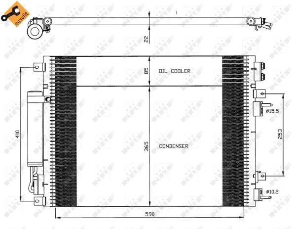 Condensador aire acondicionado 35626 NRF