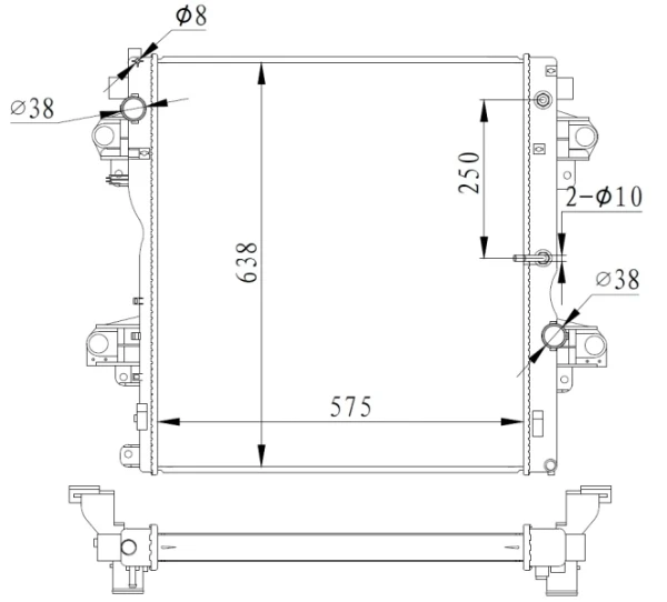 Radiador de água Toyota Land Cruiser J150