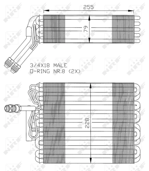 Evaporador, aire acondicionado Volkswagen Golf 1 (155)