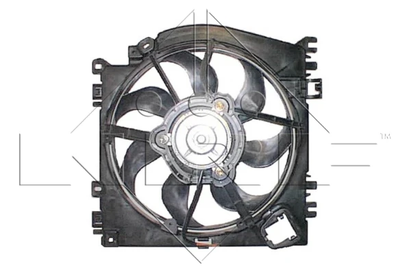 Difusor de radiador, ventilador de refrigeración, condensador del aire acondicionado, completo con motor y rodete Renault Modus (JP0)