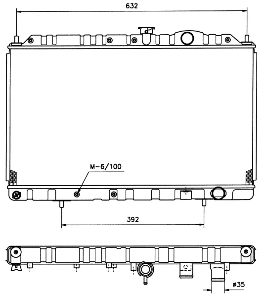 Radiador 513485 NRF