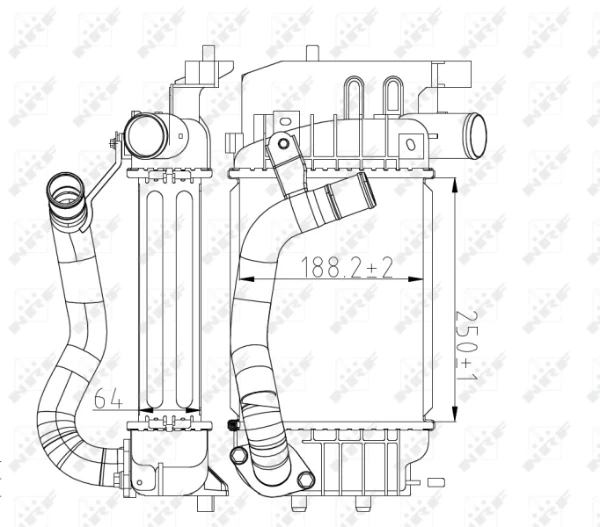 Radiador de aire de admisión Toyota Yaris (SP90)