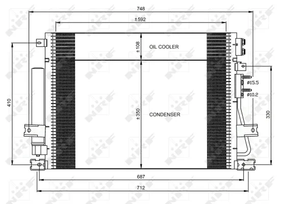 Condensador aire acondicionado 35966 NRF