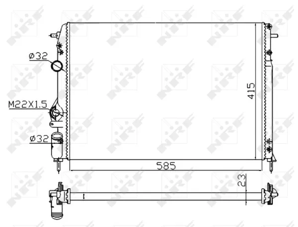 Radiador 58175A NRF