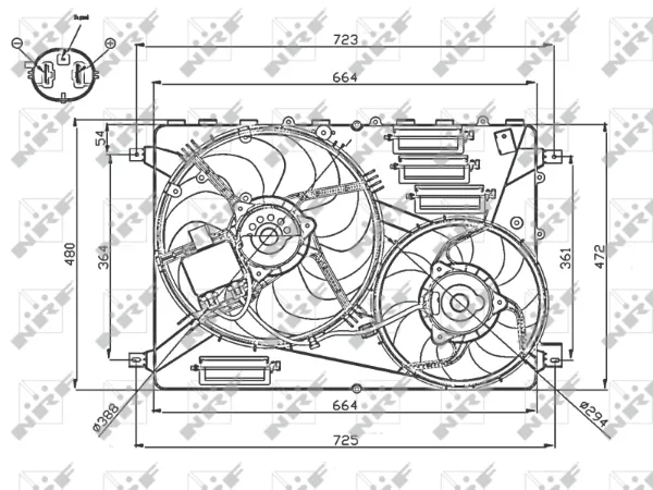 Ventilador de radiador 47755 NRF