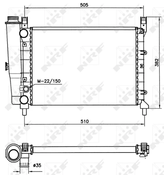 Radiador 58705 NRF