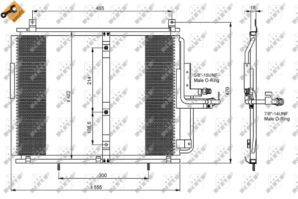 Condensador aire acondicionado Mercedes E S124