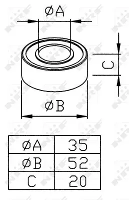 Cojinete del embrague del compresor de aire acondicionado 46401860 Fiat/Alfa/Lancia