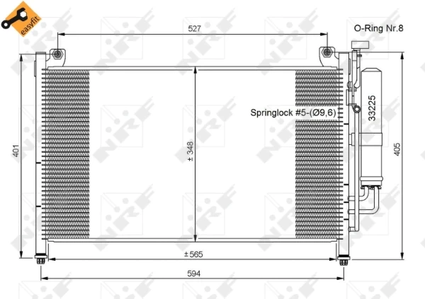 35870 NRF condensador aire acondicionado