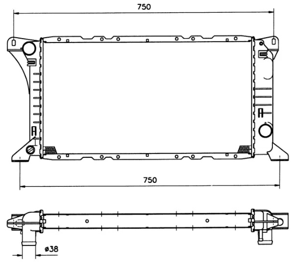 Radiador Ford Transit IV
