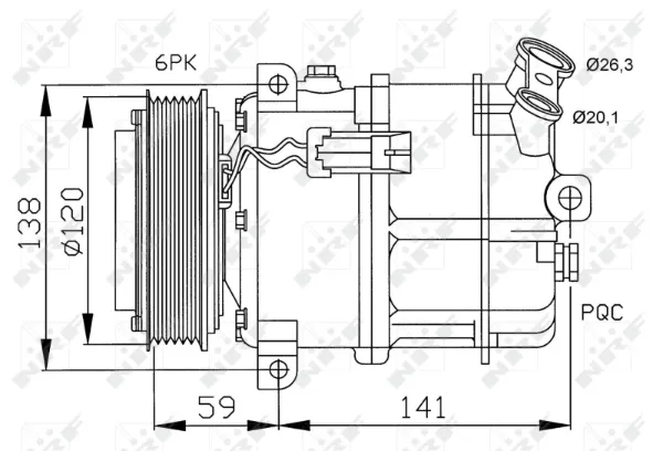 Compresor de aire acondicionado 32191 NRF