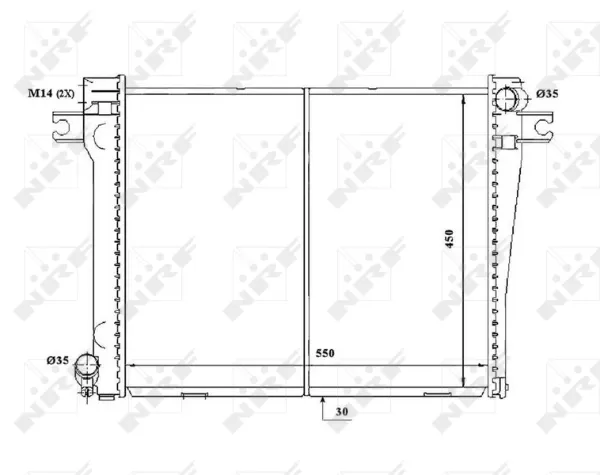 Radiador 58338 NRF