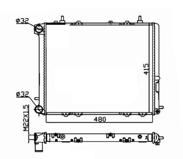 507352A NRF radiador refrigeración del motor