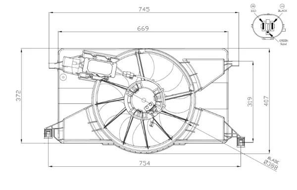 Ventilador de radiador 47959 NRF