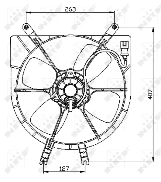 Ventilador de radiador 380723W1 Polcar
