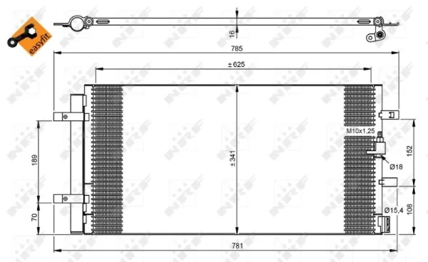 Condensador aire acondicionado 350046 NRF
