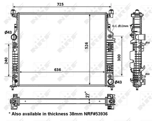 Radiador 56074 NRF