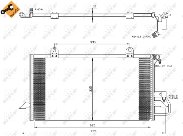 Condensador aire acondicionado Audi 80 B4 (8C5)