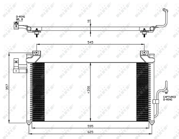 Condensador aire acondicionado Mazda Protege (4 DOOR)