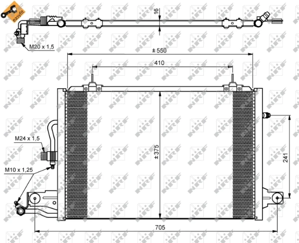 Condensador aire acondicionado Audi A6 C4 (4A2)
