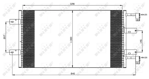 Condensador aire acondicionado 8671017715 Renault (RVI)
