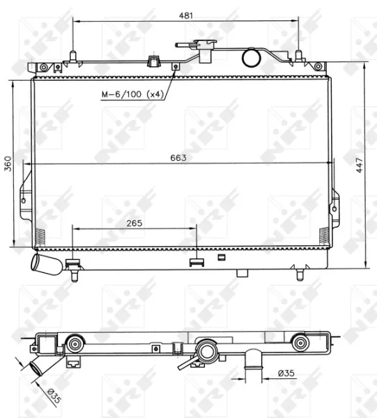 Radiador 53364 NRF