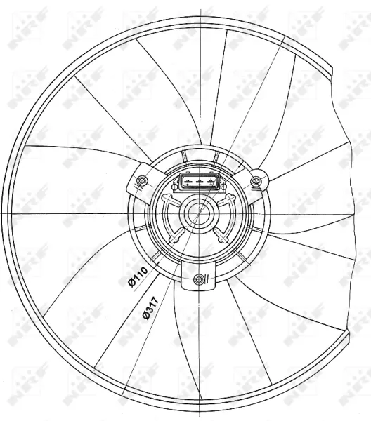 Ventilador del motor 47660 NRF
